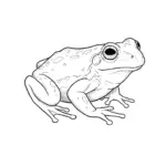 דף צביעה של צפרדע להדפסה
