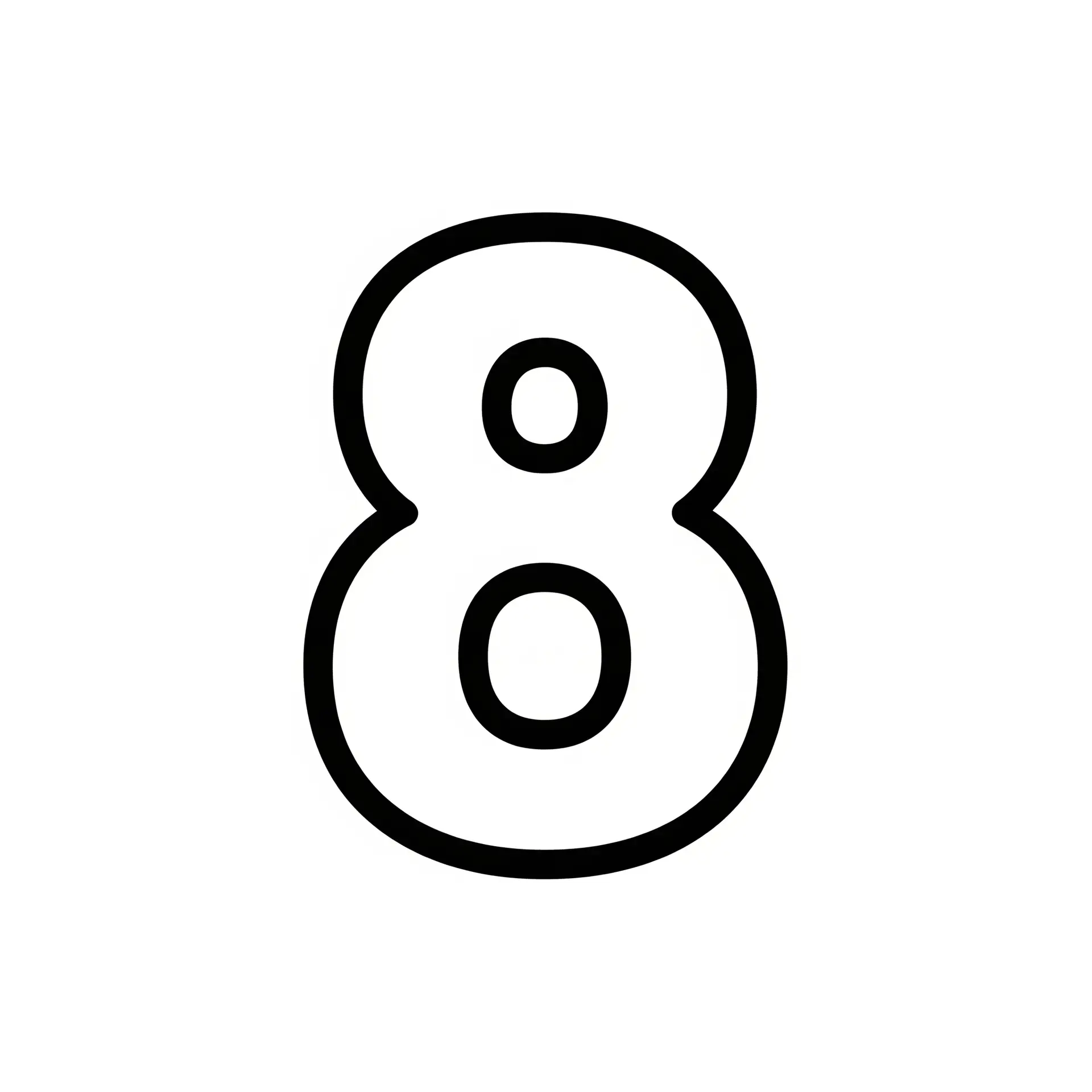 דף צביעה של המספר 8