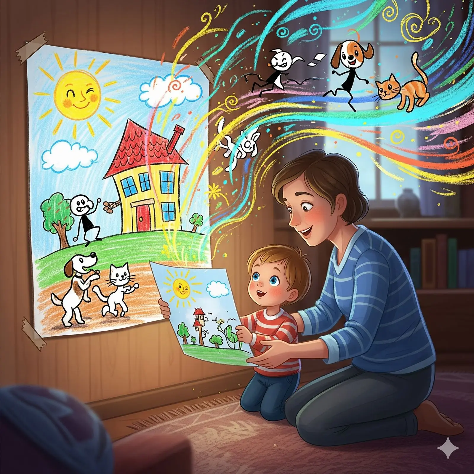 Image for an article titled A Guide for Parents to Create a Story from Their Child's Drawing