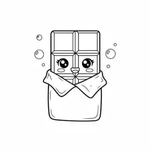 דף צביעה של שוקולד להדפסה