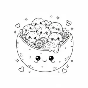 דף צביעה של פלאפל להדפסה