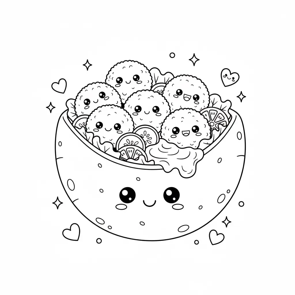 דף צביעה של פלאפל להדפסה