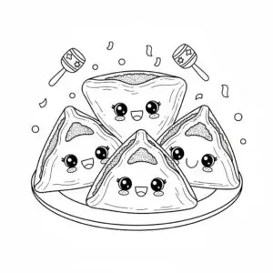 דף צביעה של אזני המן להדפסה