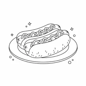 דף צביעה של נקניקייה להדפסה