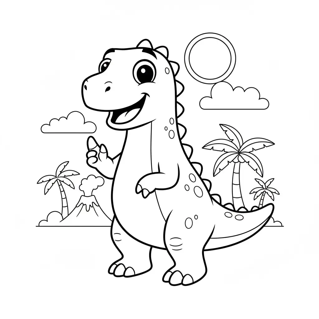 דף צביעה של דינוזאור איגואנודון להדפסה