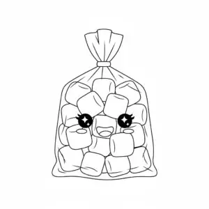 דף צביעה של מרשמלו להדפסה