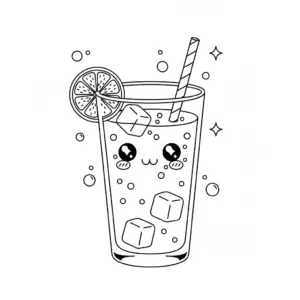 דף צביעה של מיץ תפוזים להדפסה