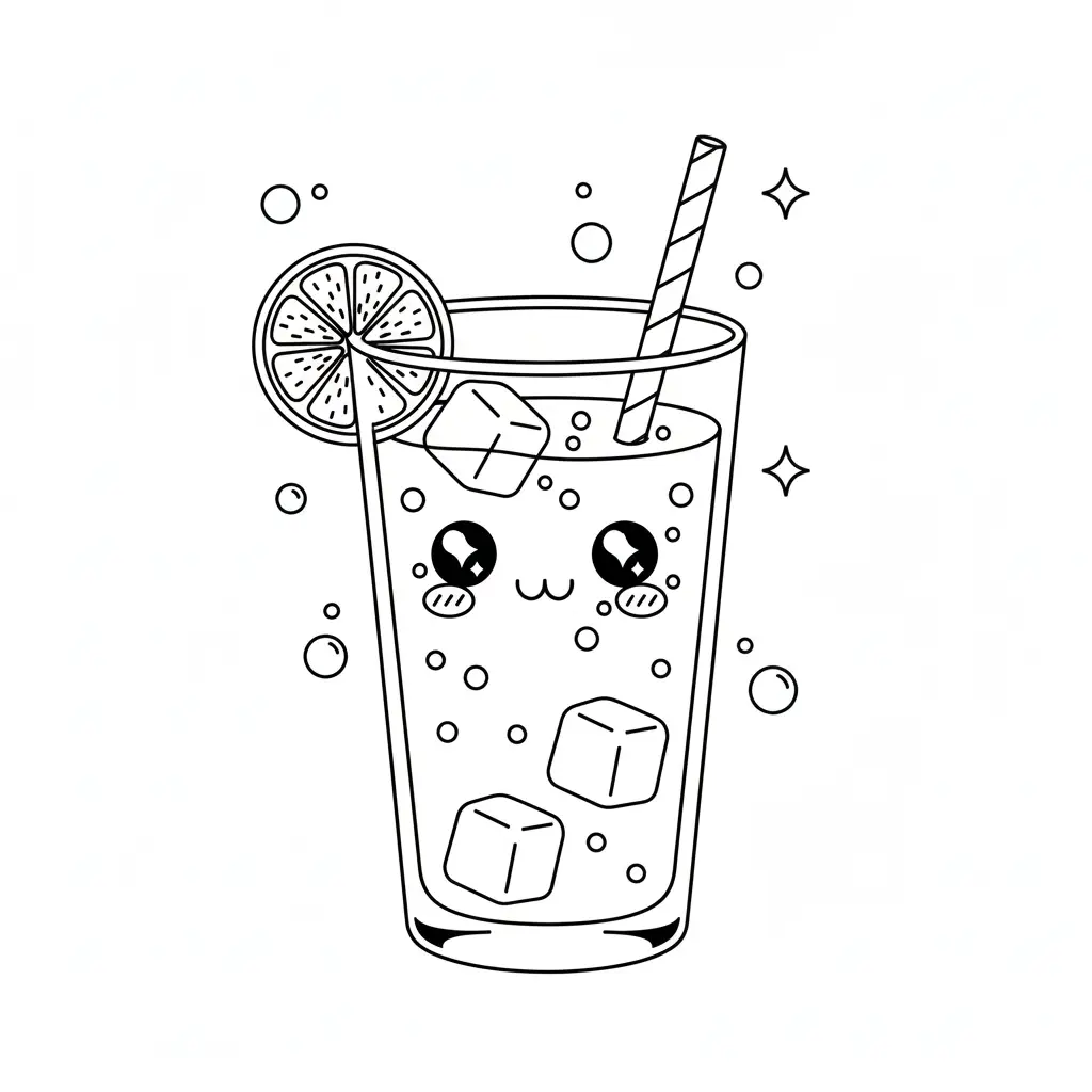 דף צביעה של מיץ תפוזים להדפסה