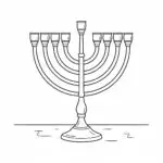 דף צביעה של חנוכייה להדפסה