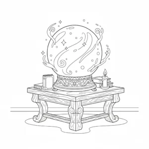 דף צביעה של כדור בדולח להדפסה