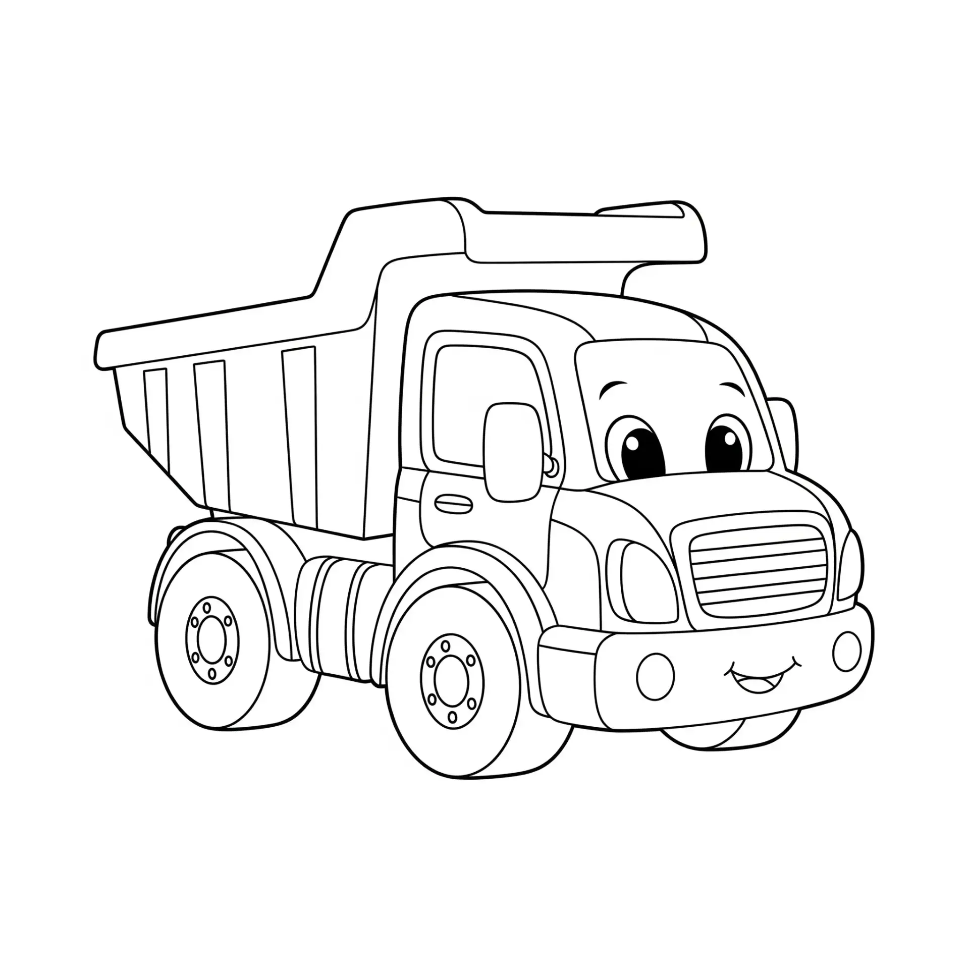 דף צביעה של משאית חמודה להדפסה