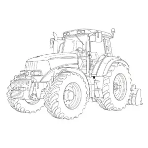 דף צביעה של טרקטור ענק להדפסה