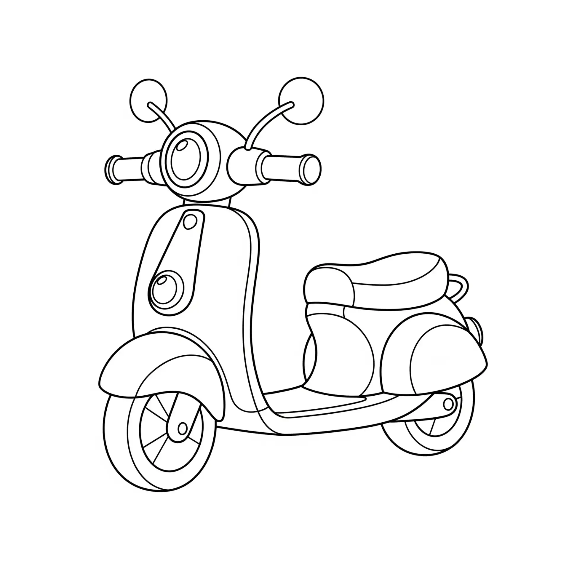 דף צביעה של קטנוע להדפסה