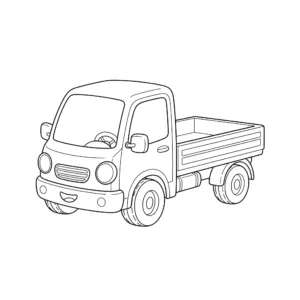 דף צביעה של משאית קטנה להדפסה