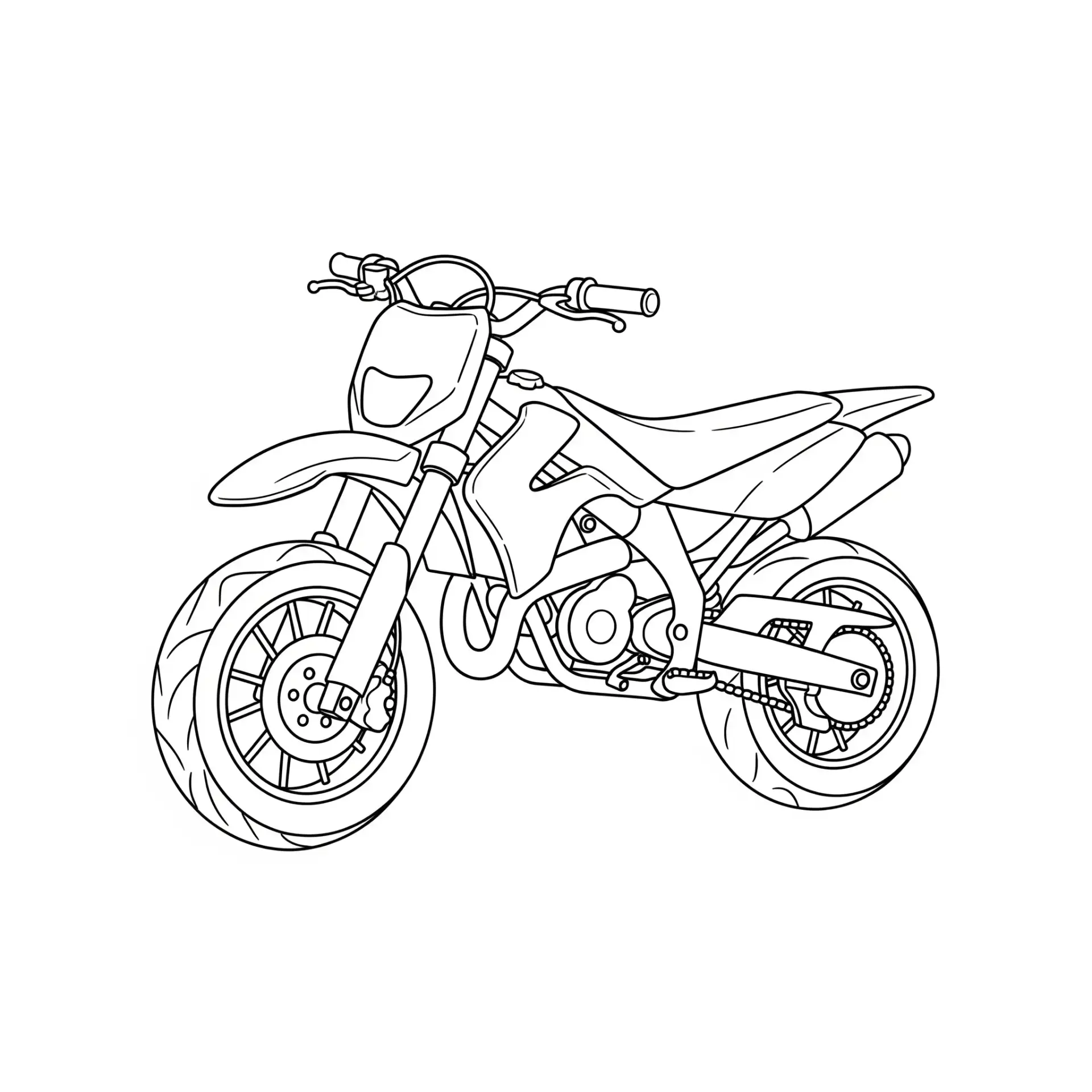 דף צביעה של אופנוע סופרמוטו להדפסה
