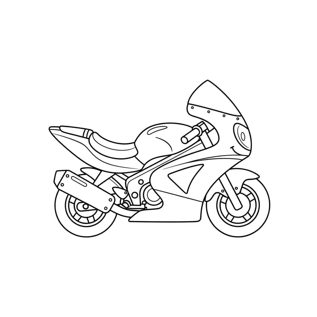 דף צביעה של אופנוע תיור להדפסה