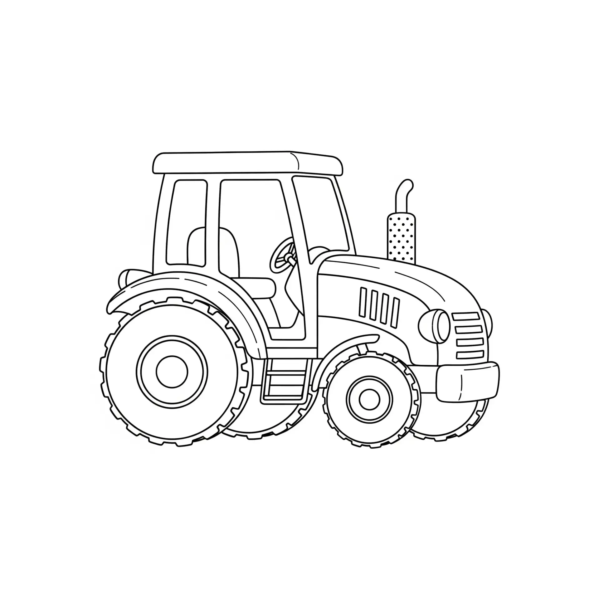 דף צביעה של צד של טרקטור להדפסה