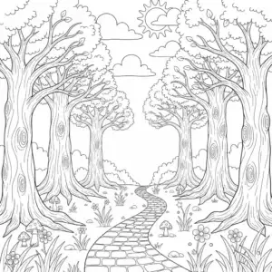 דף צביעה של השביל הקסום להדפסה