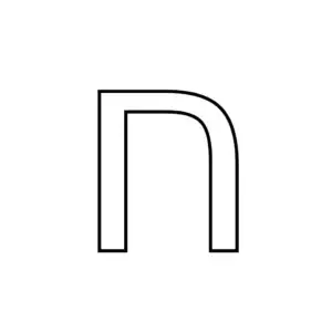 דף צביעה של האות ח׳ להדפסה