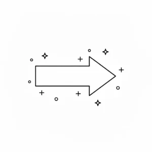 דף צביעה של אייקון חץ להדפסה