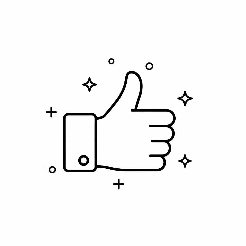 דף צביעה של אייקון לייק להדפסה