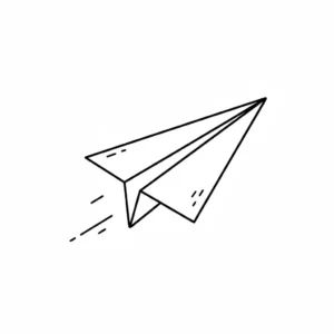 דף צביעה של אייקון מטוס נייר להדפסה