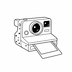 דף צביעה של אייקון מצלמה מדפיסה להדפסה