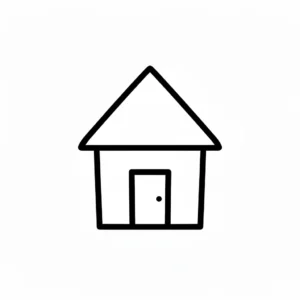 דף צביעה של בית לקטנטנים להדפסה