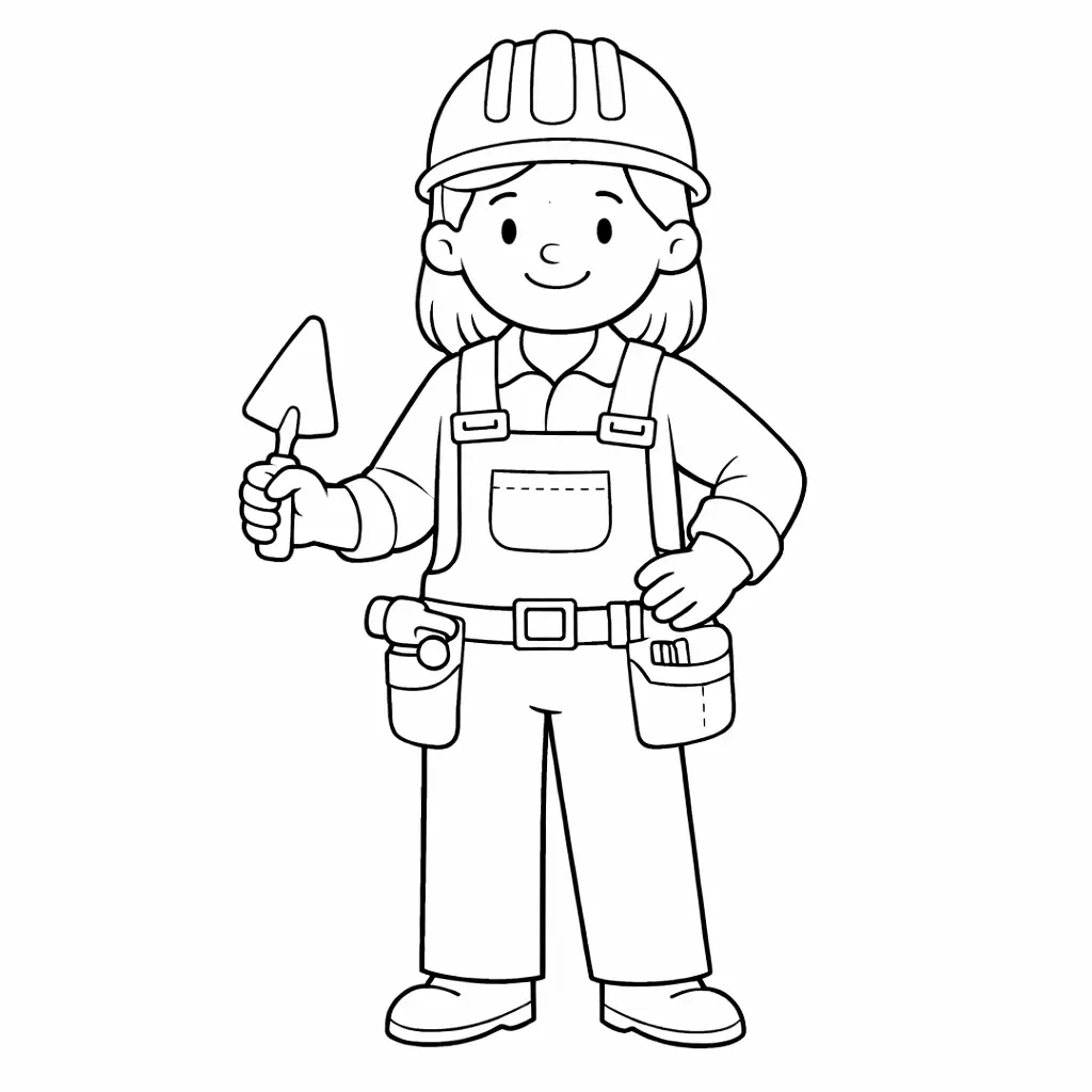 דף צביעה של בנאית להדפסה