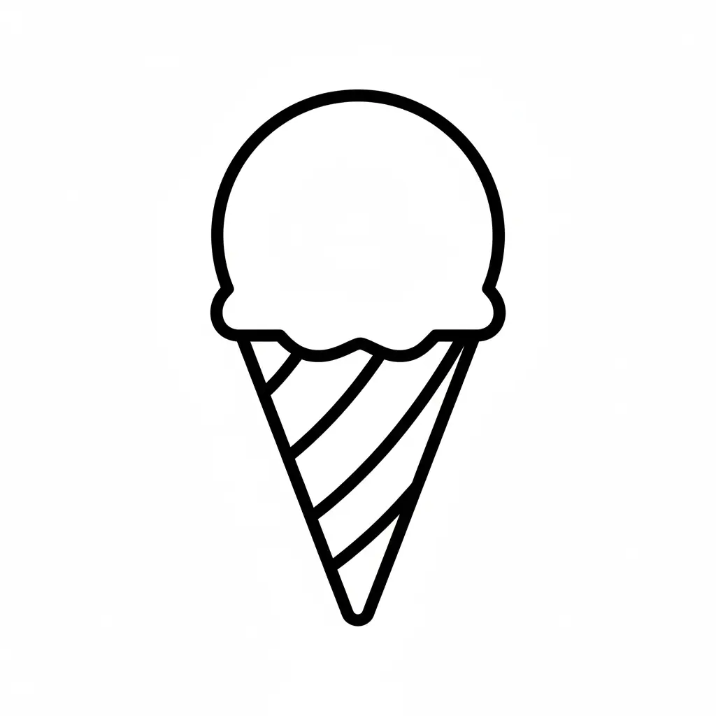 דף צביעה של גלידה לקטנטנים להדפסה