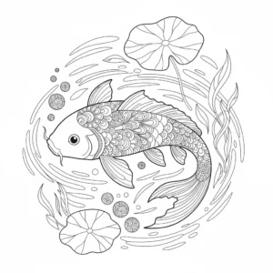 דף צביעה של דג זנטנגל להדפסה