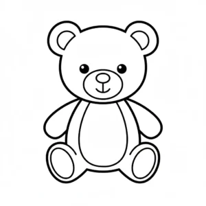 דף צביעה של דובי לקטנטנים להדפסה