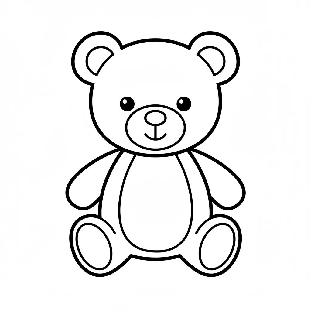 דף צביעה של דובי לקטנטנים להדפסה