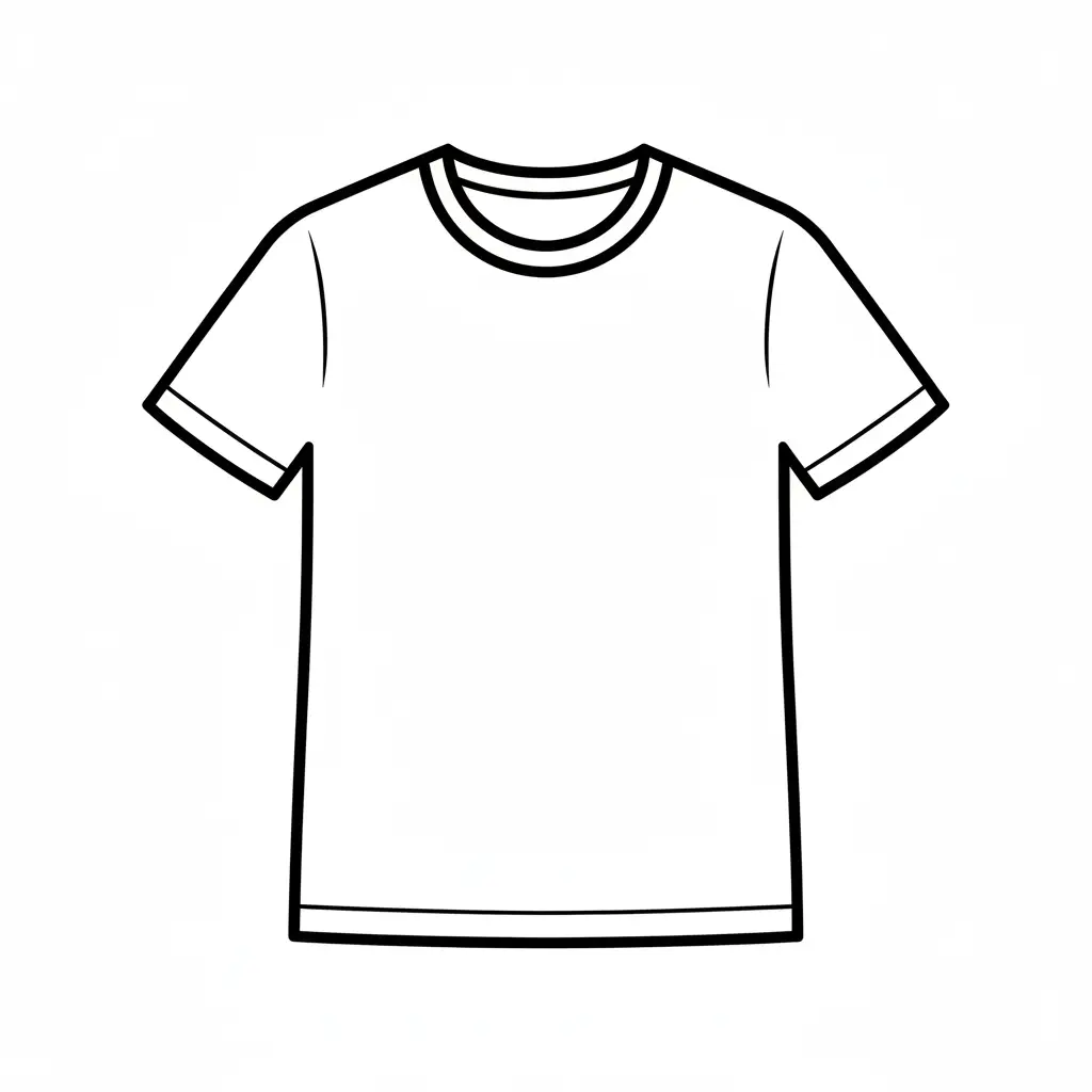 דף צביעה של חולצה לקטנטנים להדפסה