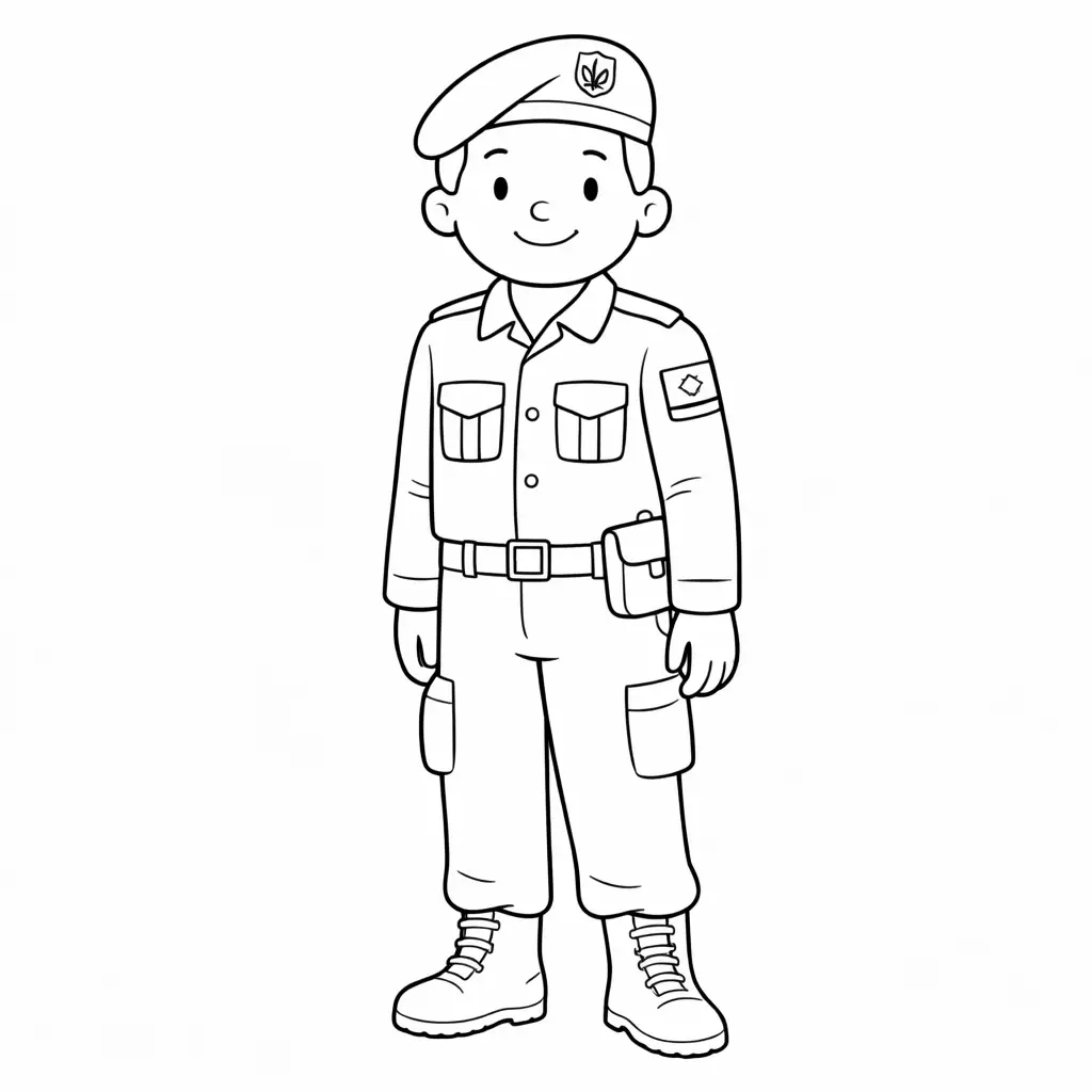 דף צביעה של חייל להדפסה