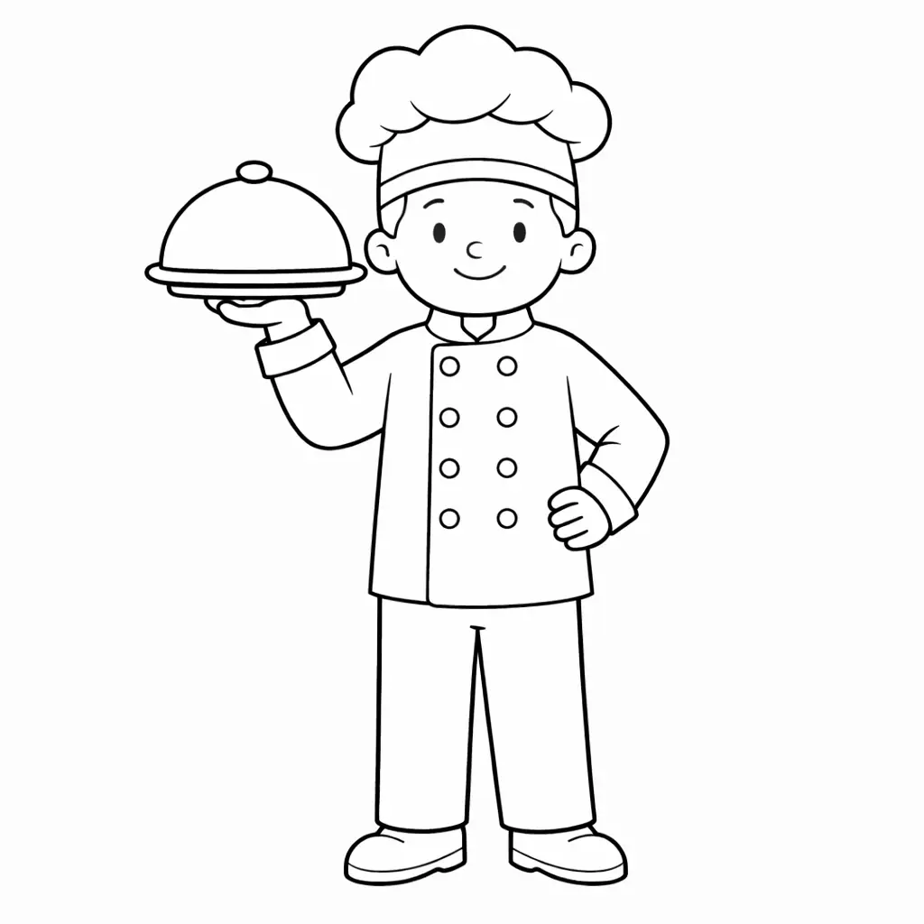 דף צביעה של טבח להדפסה