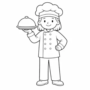 דף צביעה של טבחית להדפסה