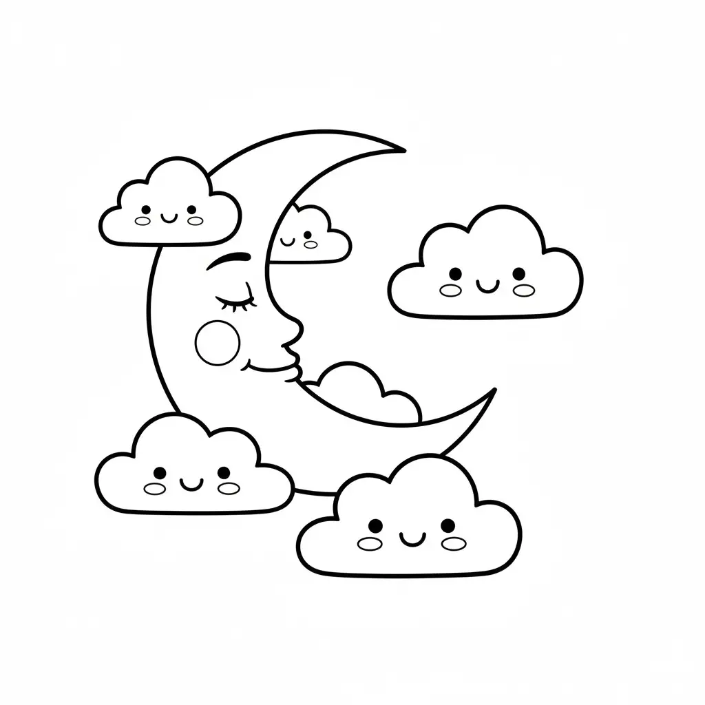 דף צביעה של ירח האלווין להדפסה