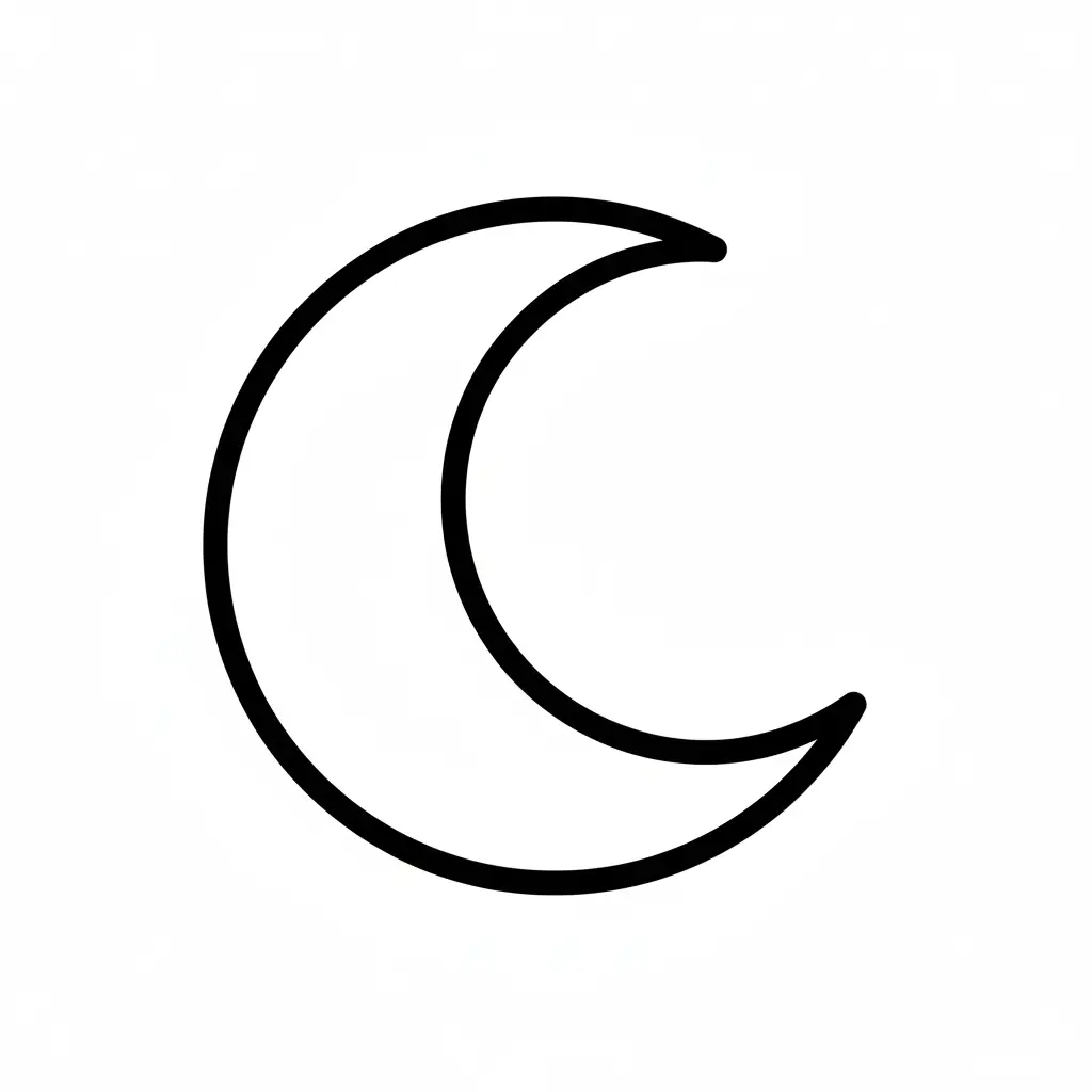 דף צביעה של ירח לקטנטנים להדפסה