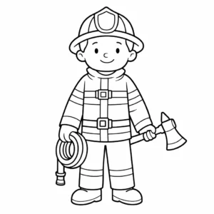 דף צביעה של כבאי להדפסה