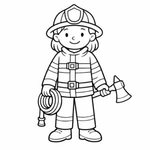 דף צביעה של כבאית להדפסה