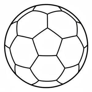דף צביעה של כדורגל לקטנטנים להדפסה