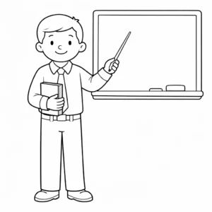 דף צביעה של מורה להדפסה