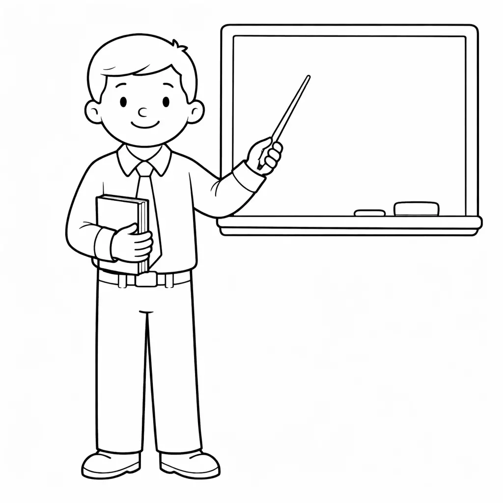 דף צביעה של מורה להדפסה