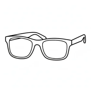 דף צביעה של משקפיים לקטנטנים להדפסה
