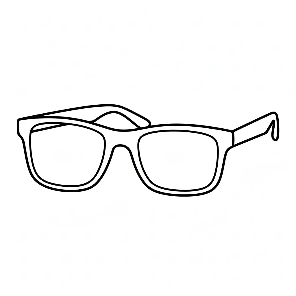 דף צביעה של משקפיים לקטנטנים להדפסה