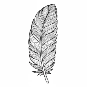 דף צביעה של נוצה זנטנגל להדפסה