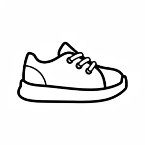 דף צביעה של נעל לקטנטנים להדפסה