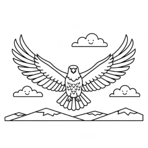 דף צביעה של נשר להדפסה