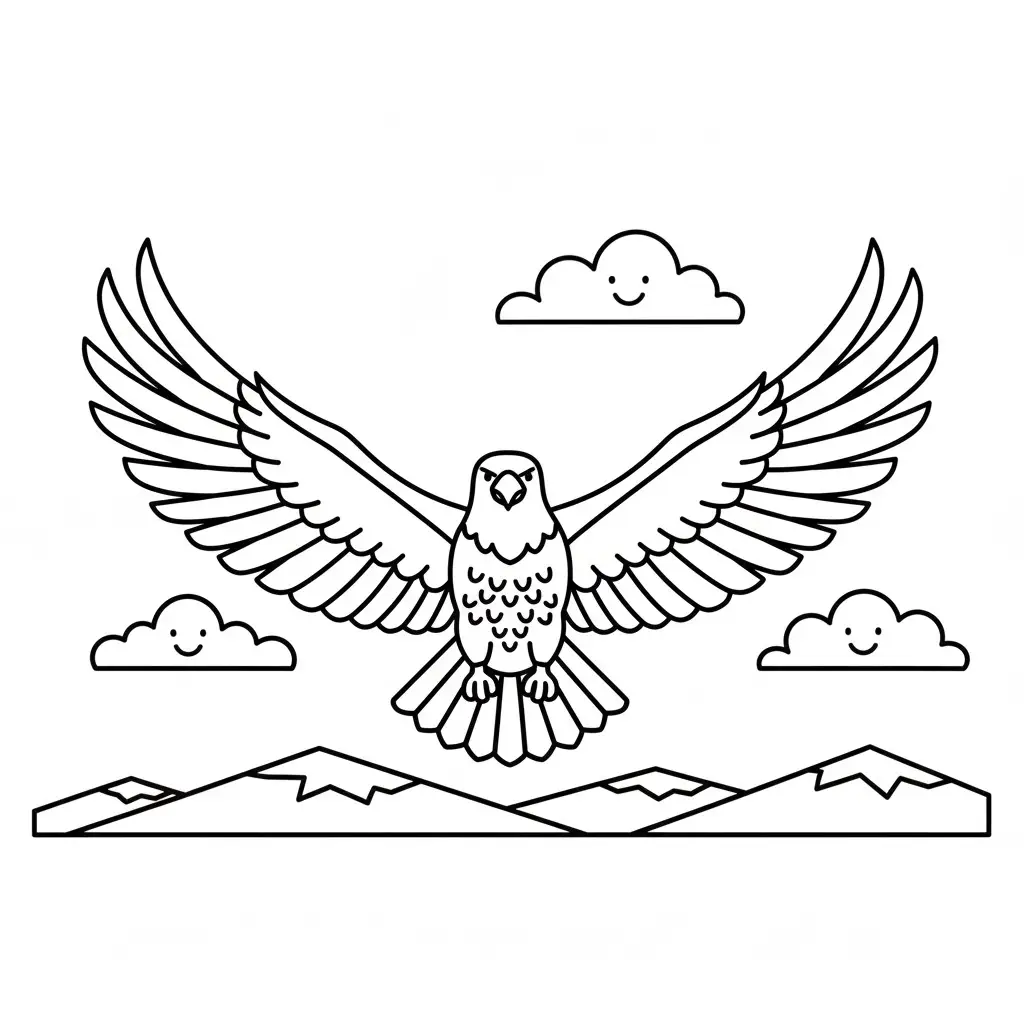 דף צביעה של נשר להדפסה